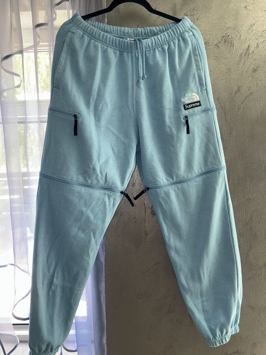 Trening Supreme x The North Face Convertible Hoodie and Pants Babyblue