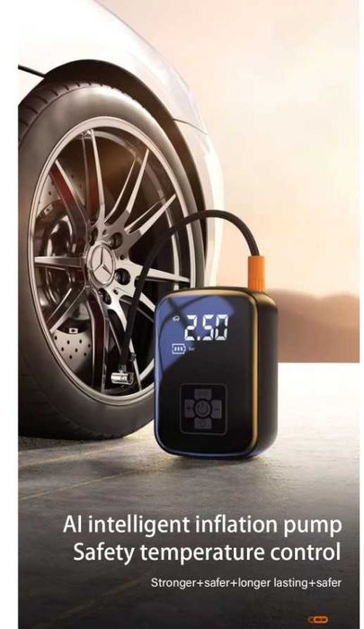 Pompa de aer auto - bicicleta - minge portabila - acumulator sau cablu