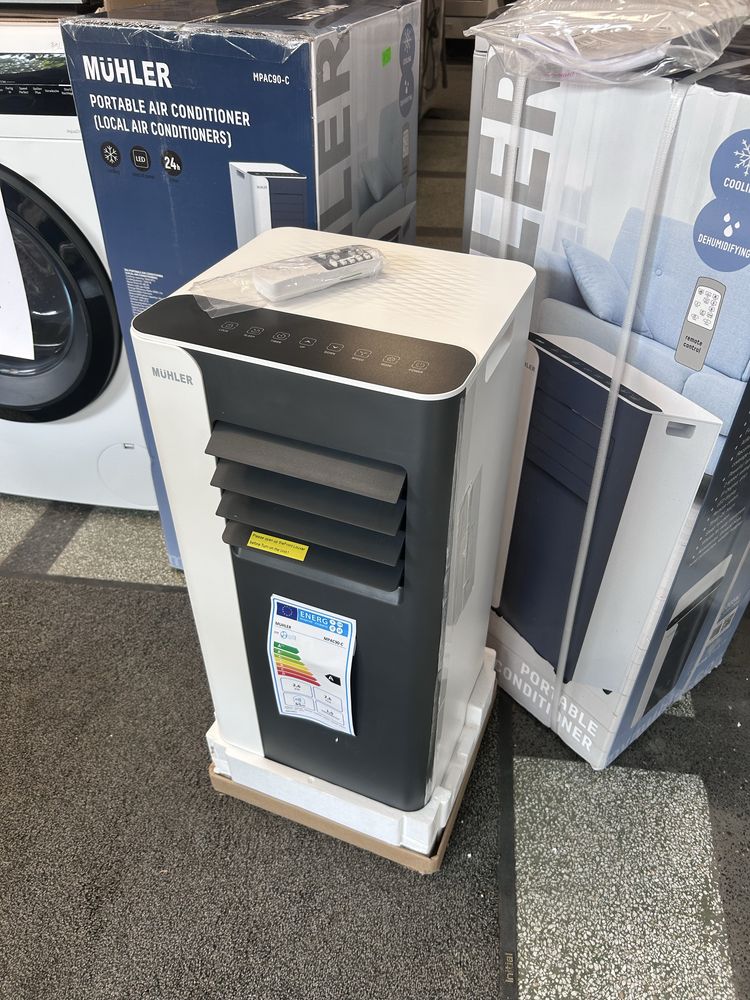 КЛАС А + Компактен Мобилен климатик 9000 btu MUHLER, Влагоабсорбатор