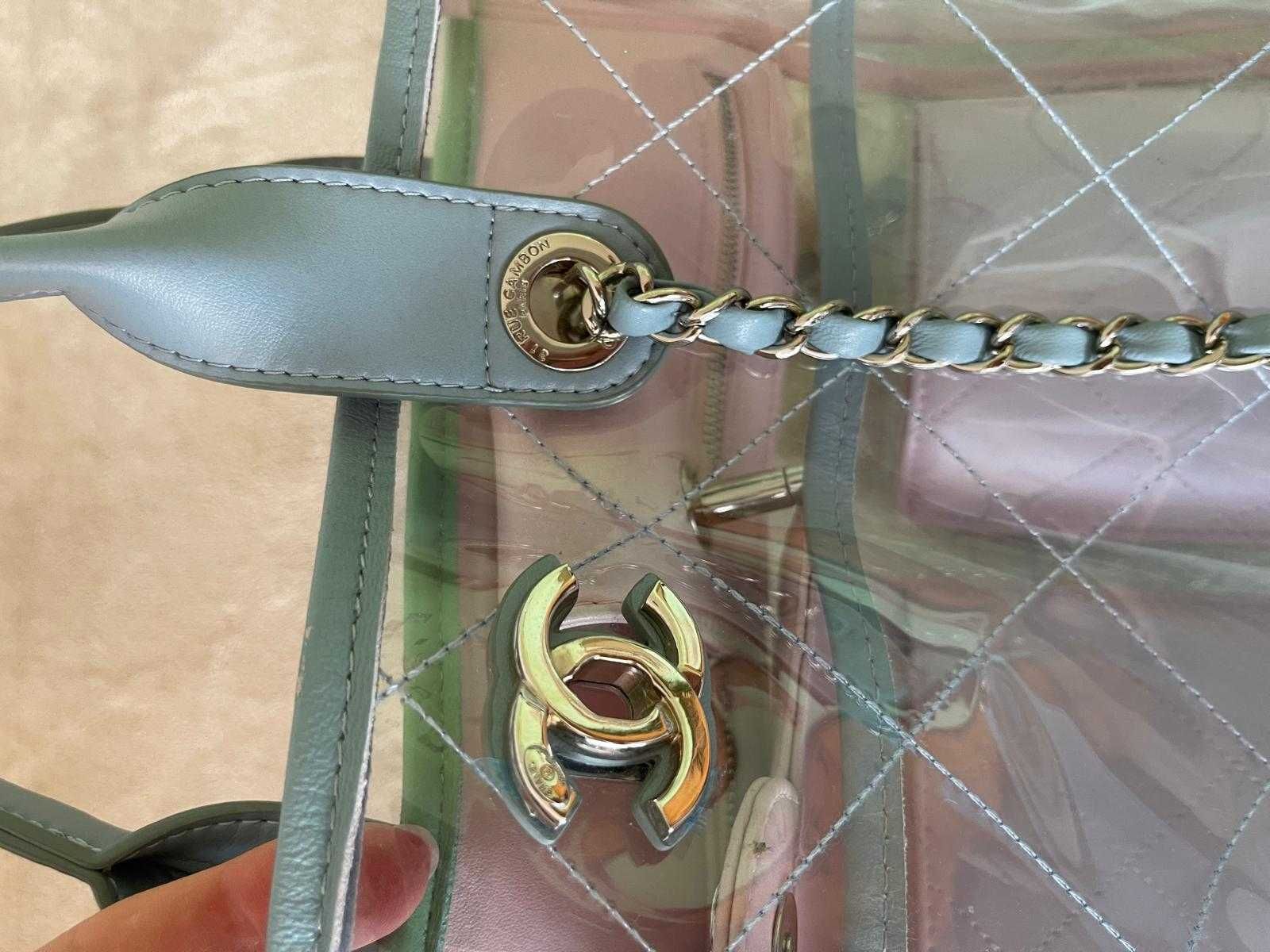 Chanel Shopper PVC Quilted Coco / чанта Шанел