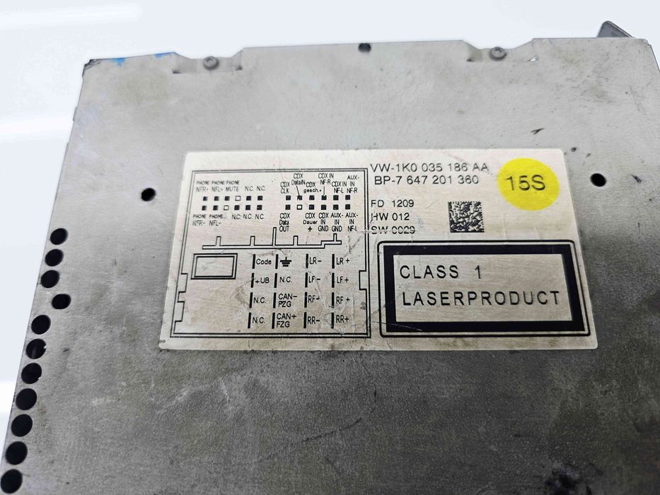 Radio CD Volkswagen Golf 6 (5K1) [Fabr 2009-2013] 1K0035186AA