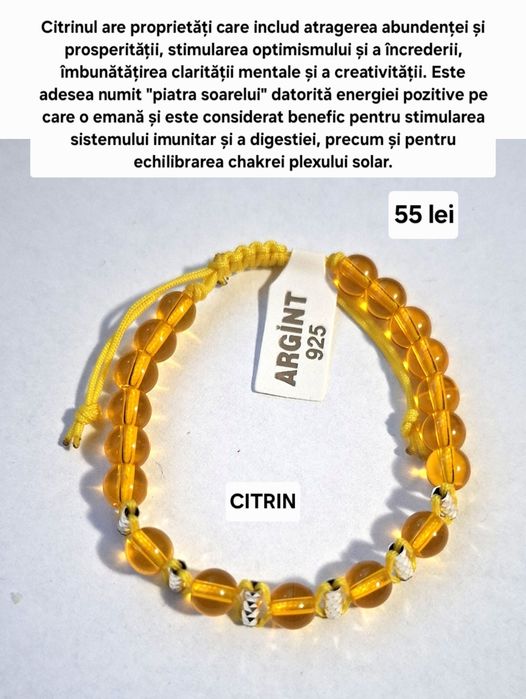 Brățări cu pietre semiprețioase și biluțe din argint