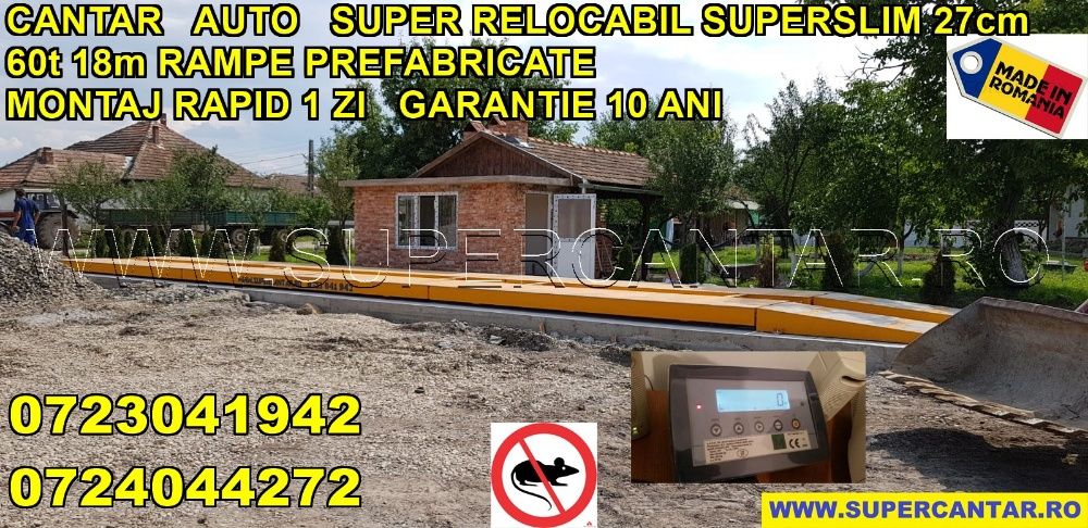 Cantar Auto 60t-80t 16-18m Nou Superslim 30cm SUPER RELOCABIL