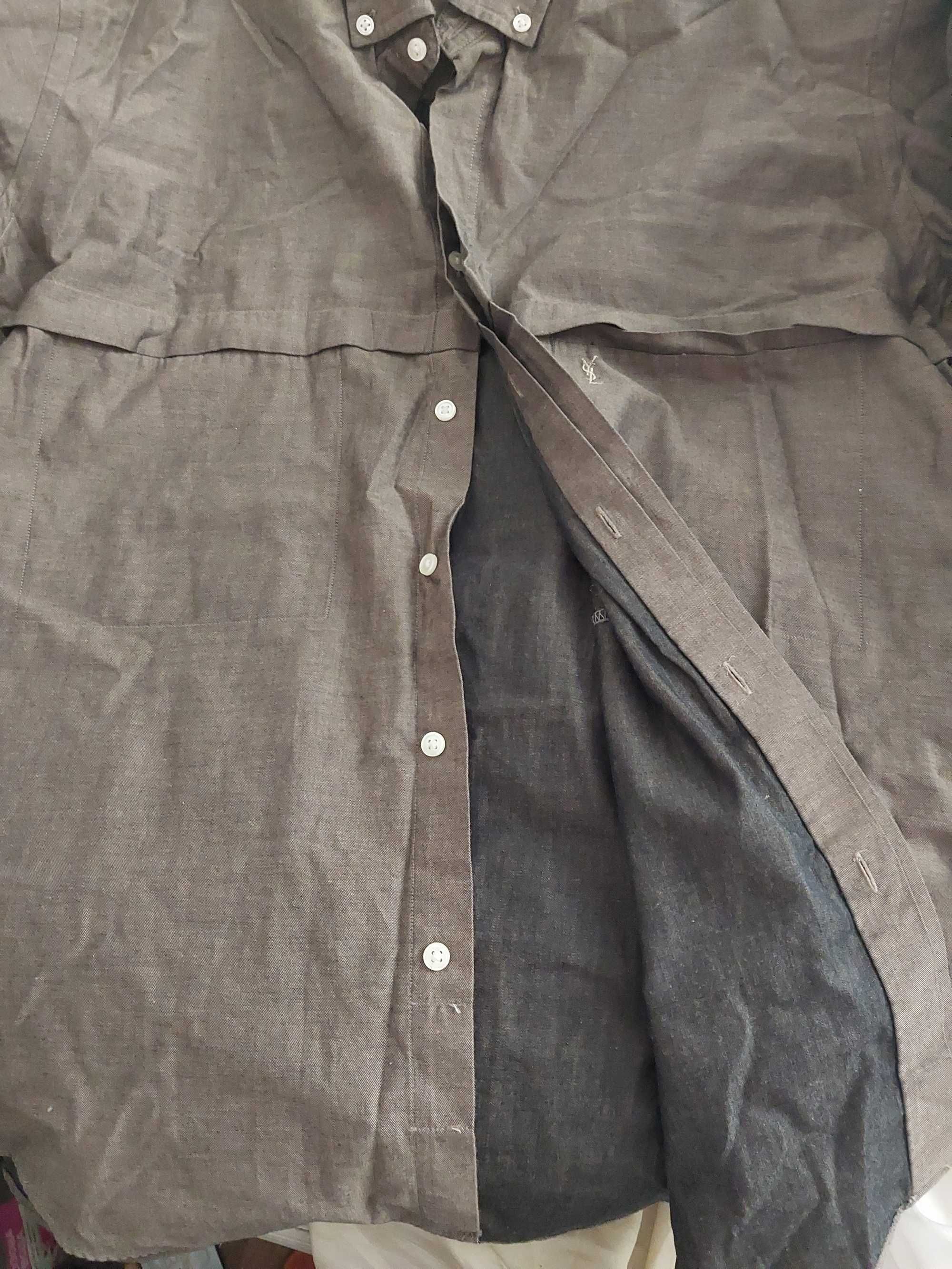 Ives Saint Laurent/ VERSACE Size XL 100% памук Страхотна Мъжка риза