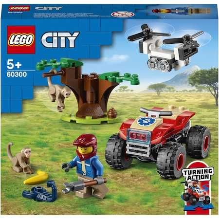 LEGO City - ATV de salvare a animalelor salbatice 60300, 74 piese