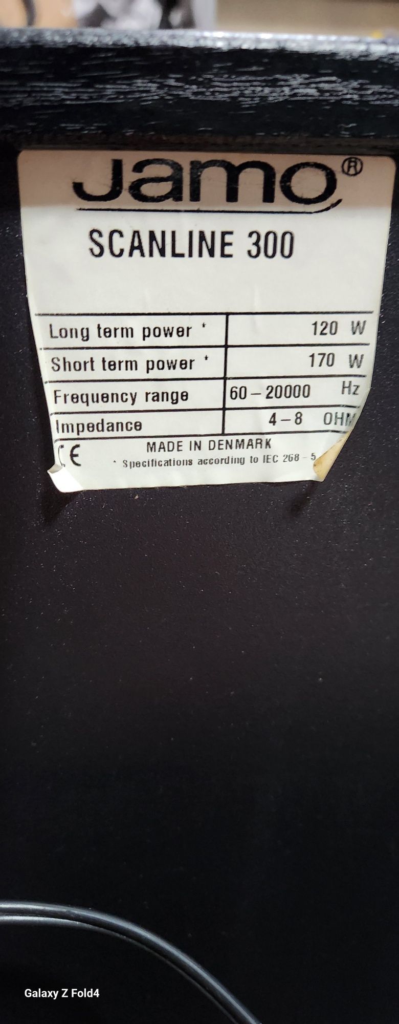 Boxe  bass Reflex Jamo 120/170 watt