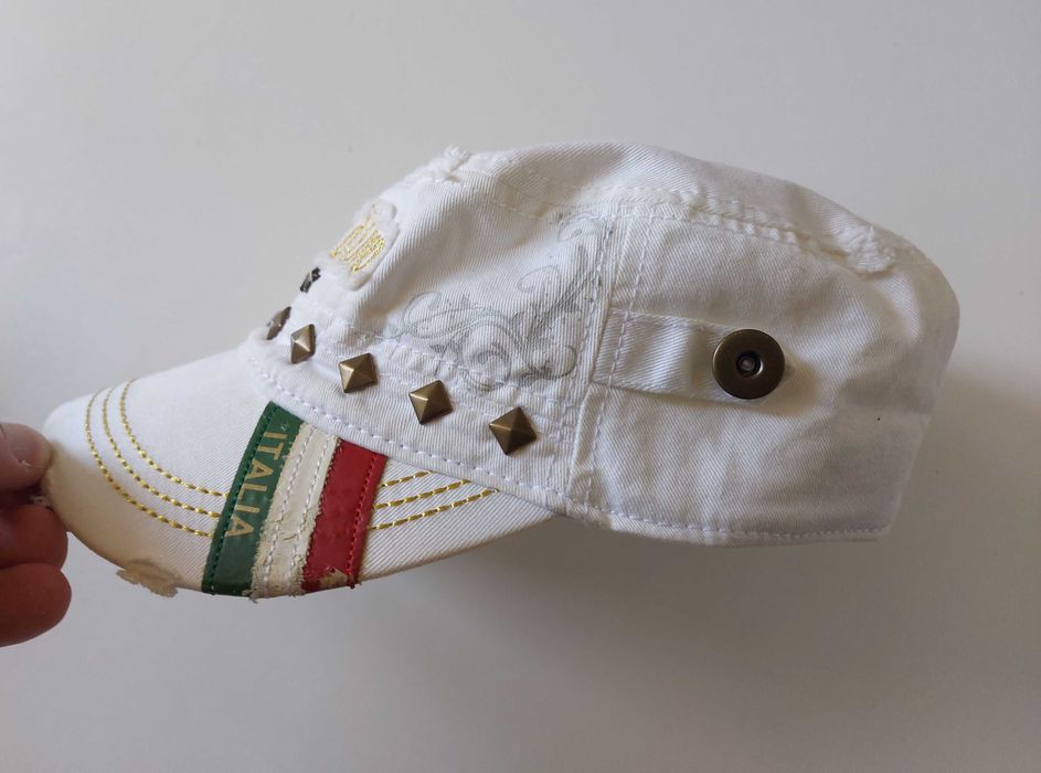 Шапка с козирка Pantofola D Oro , unisex 58 см бяла и черна