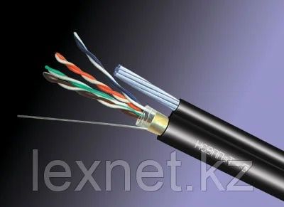 Кабель FTP с тросом. КСВППэт-5е 4х2х0,52