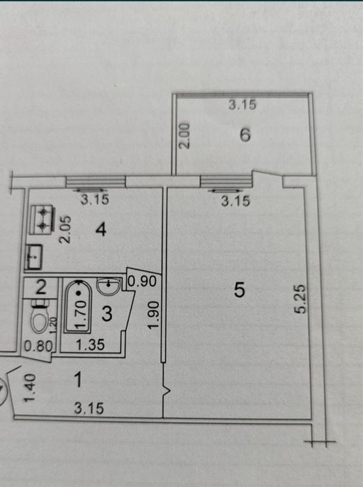Продаётся 1(2)/2/5 на Карасу-4(Квартира Не Торцевая)