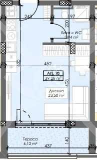 Едностаен апартамент Тракия 552-20765