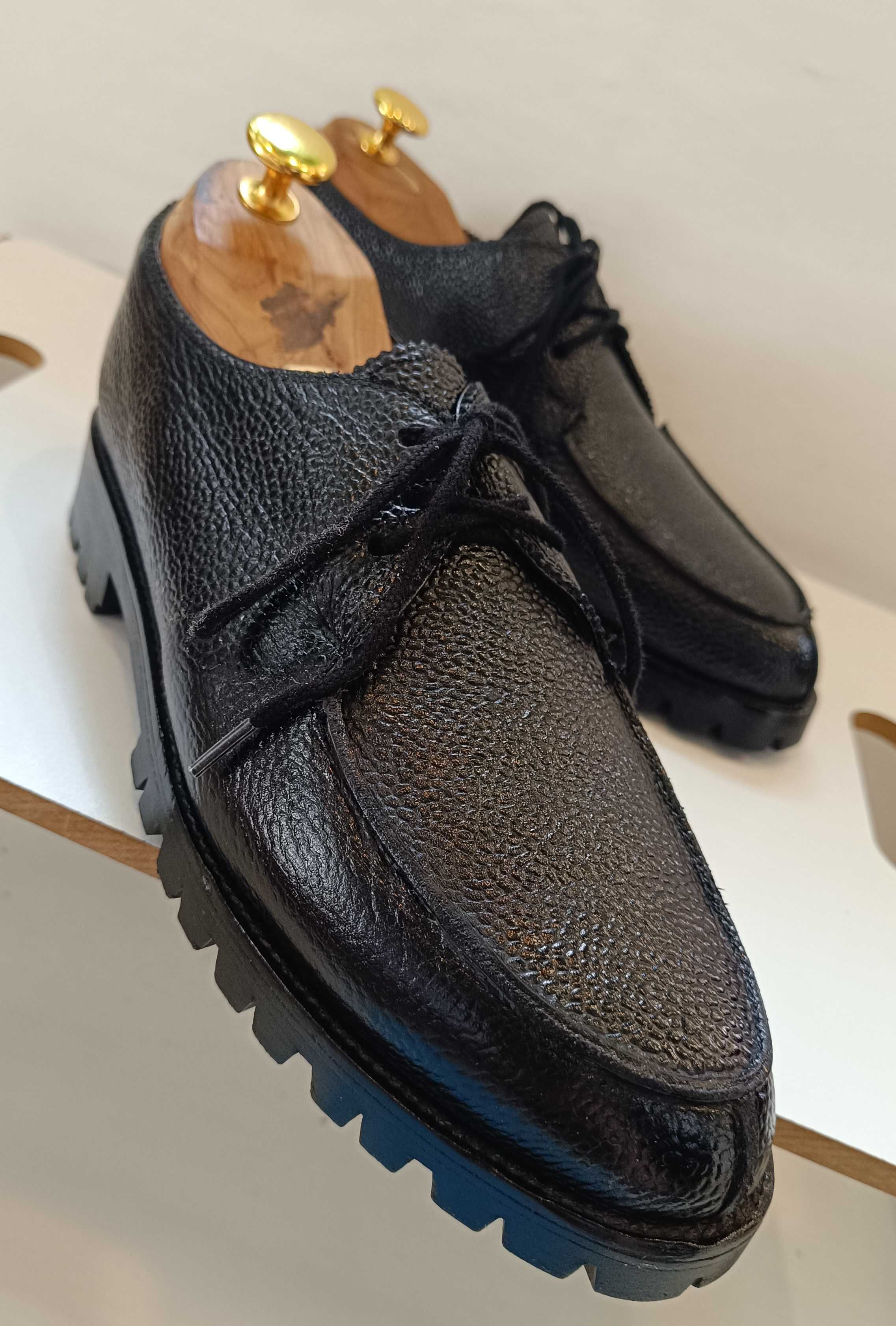 Pantofi derby 38.5 39 premium D. H. Pollak piele naturala superioara