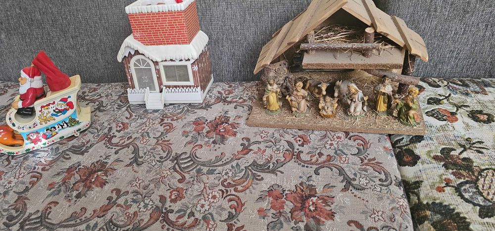 decoratiuni Craciun nasterea Domnului sanie mos Craciun