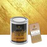 Vopsea decorativa de Lux Royal Oro Auriu 0,5 Litri si Pensula