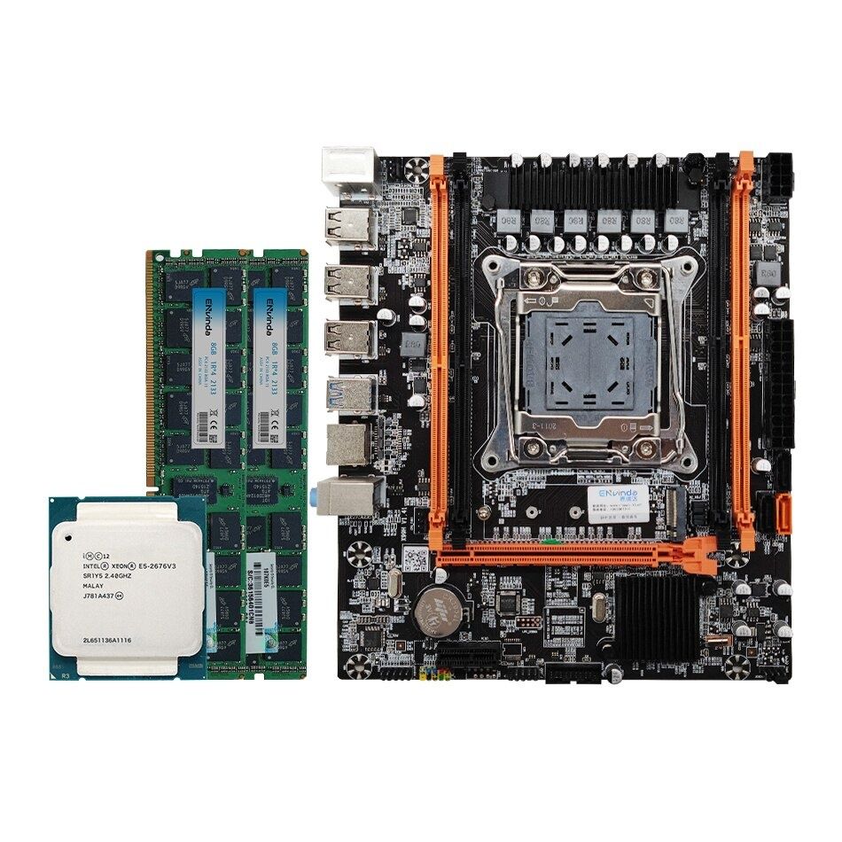 Комплект xeon 2666v3 2.9-3.5gz x99 d4 8g