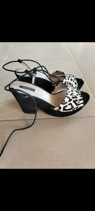 Sandale damă piele naturala Zara, măr 40