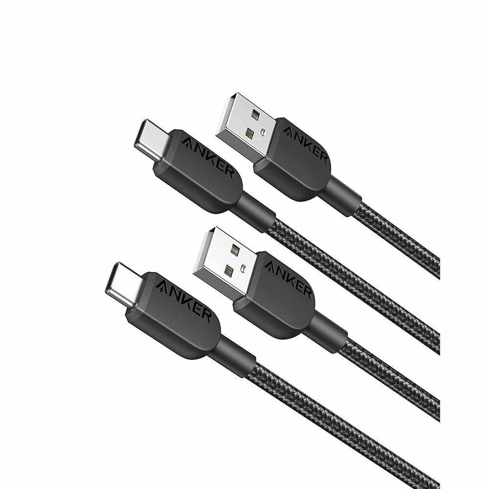 Anker 310 USB-A към USB-C, комплкет от 2 бр.кабели,0.9м,черен цвят