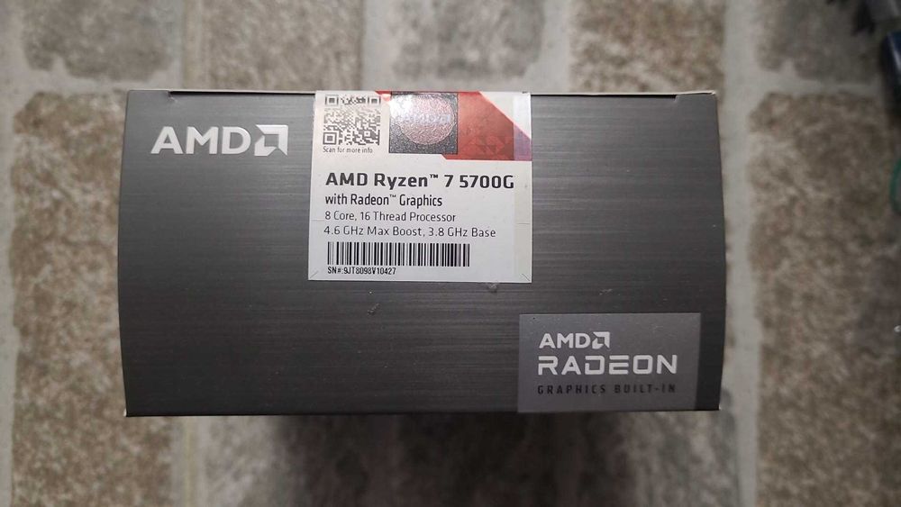 Procesor AMD Ryzen 7 5700G, 20MB, 4.6GHz, Socket AM4 – Nou, Sigilat