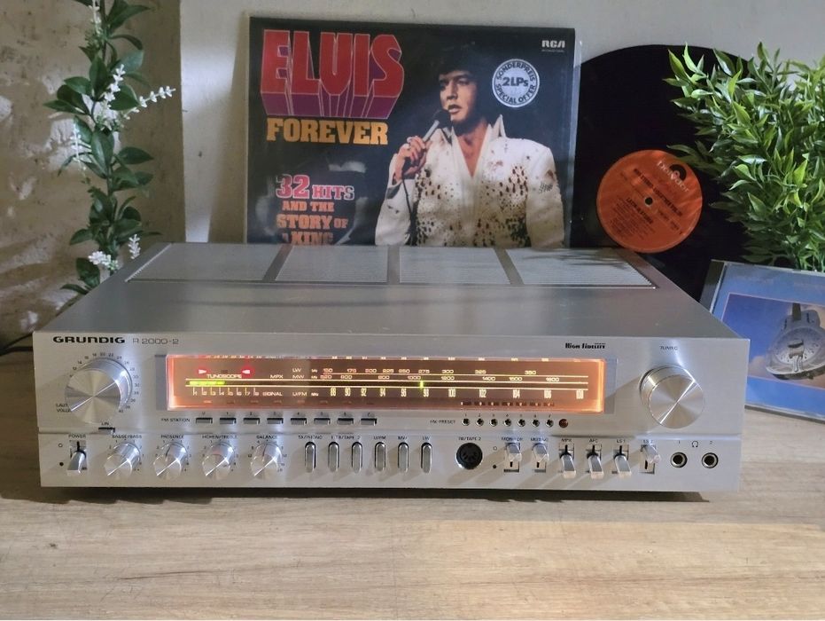 Receiver GRUNDIG R-2000 2, hifi vintage ,argintiu, amplituner colectie
