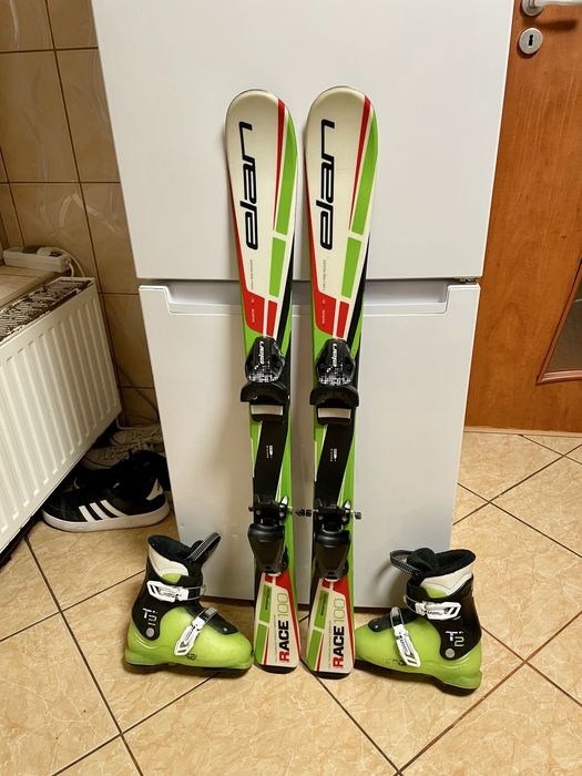 Schiuri copii 100 cm elan cu clapari set skiuri
