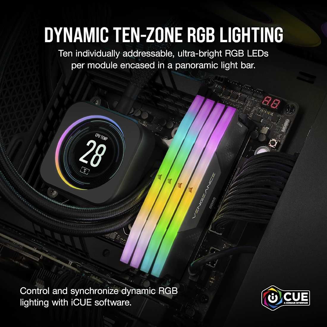 ; ОЗУ Corsair Vengeance PRO RGB DUAL Kit DDR5 64 GB (32GB*2) 6000 Mhz