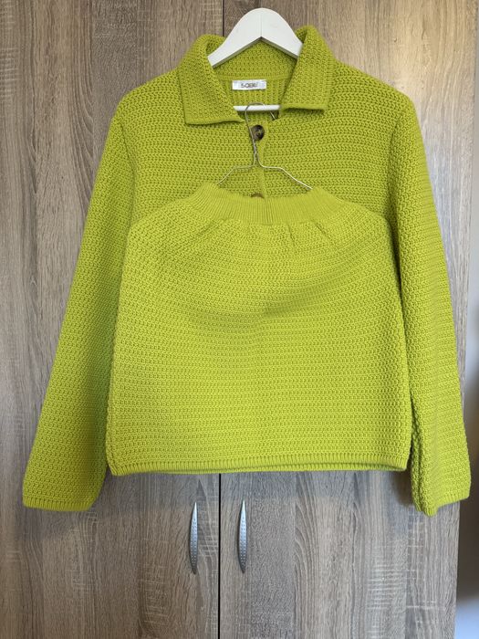 Сет плетиво, жилетка и пола