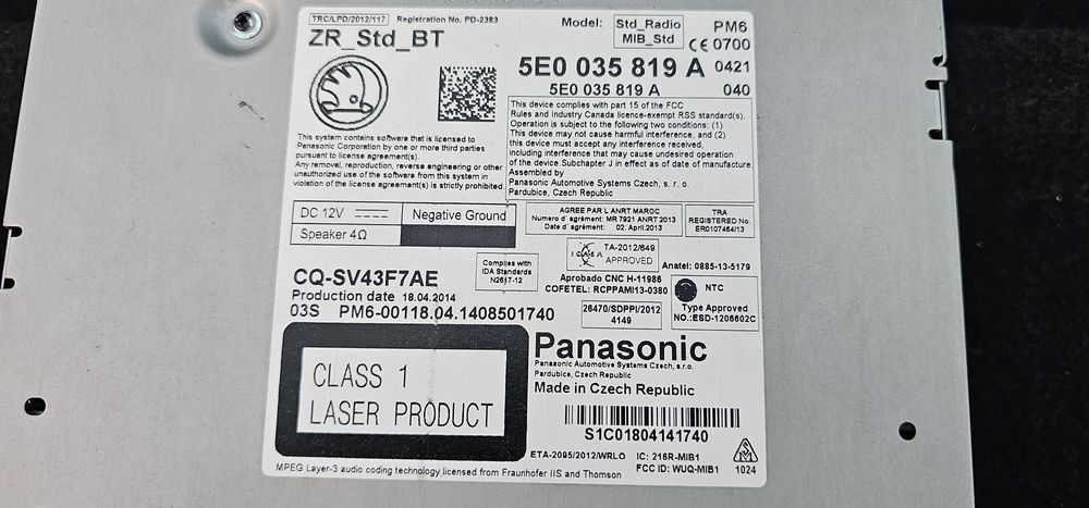 Navigatie MIB 1 Skoda Octavia 3