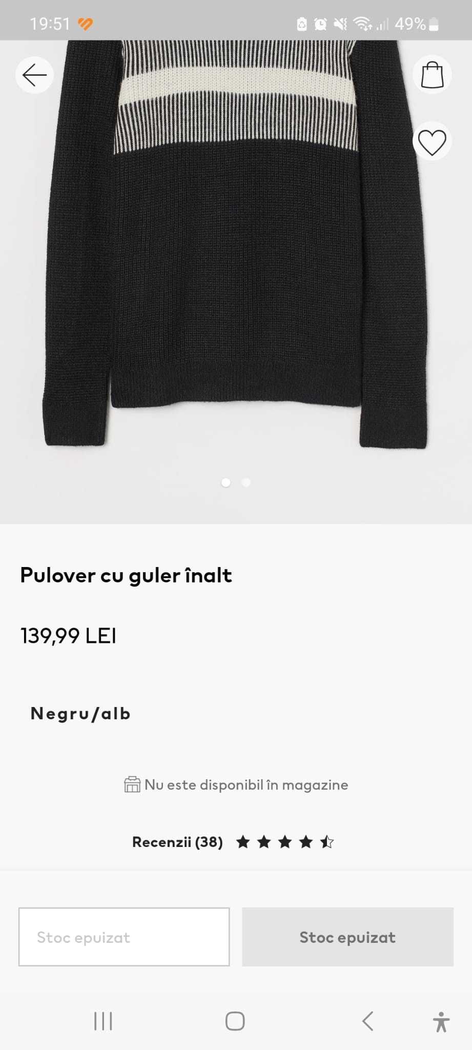 Pulover cu guler inalt