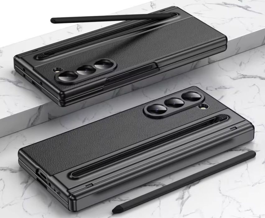 Samsung Z FOLD 4 5 FOLD 6 7 Husa Imitatie Piele Pen Protectie Lateral