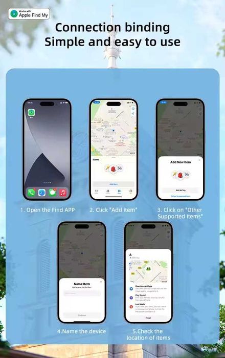 Lucid Tag – GPS тракер, съвместим с Apple Find My за вещи, ключ и др.
