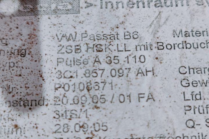 Torpedou  3C1857097AH Volkswagen VW Passat B6