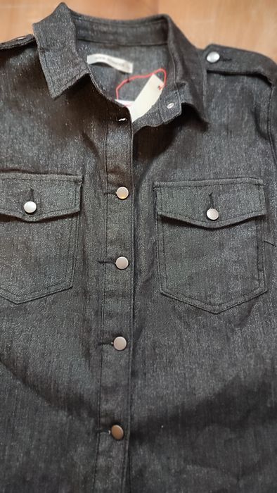 Ново Марково Дамско ХL  Дънково яке /риза ХЛ черен деним