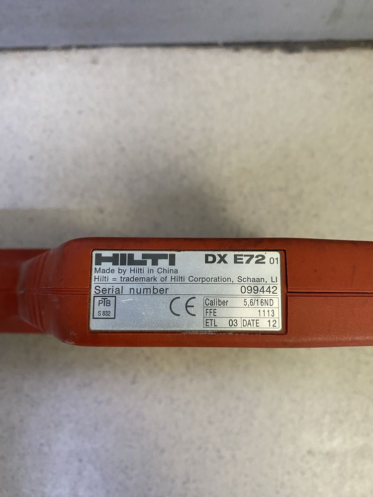 Пороховой монтажный пистолет Hilti E72 | Брат Маркет