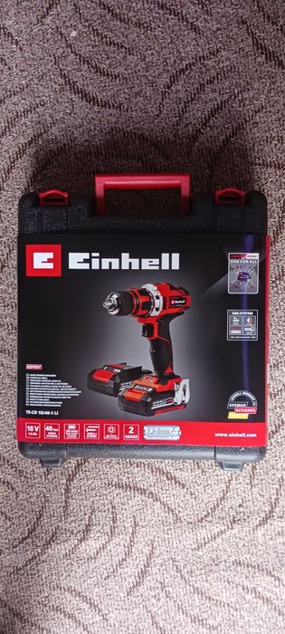 Mașină de Găurit/Înșurubat Einhell TE-CD 18/40 Li, 18V, 2 Acumulatori