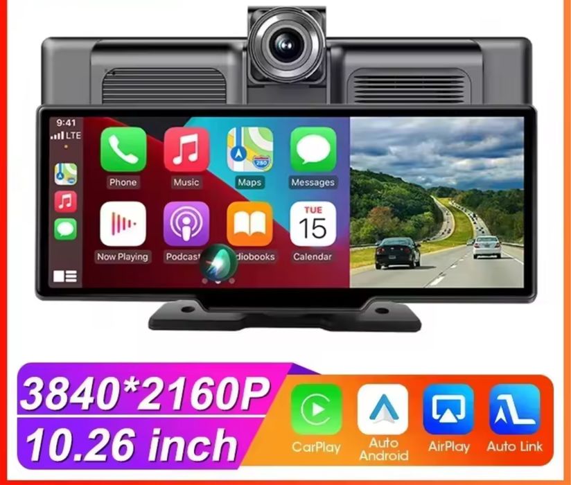Navigatie Carplay Auto Universala 10.26 inch 4k cu camera de bord