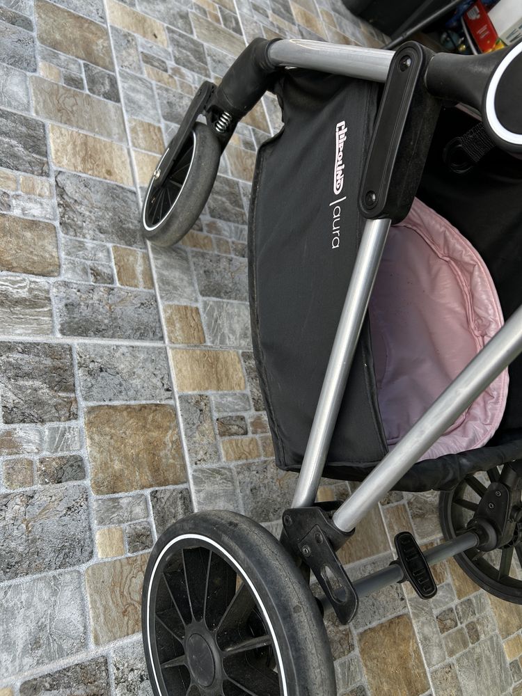 Carucior Chipolino Aura 3 in 1 flamingo