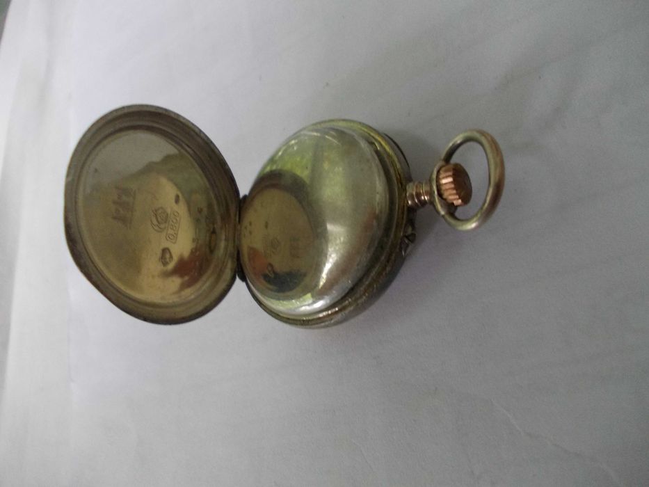 Ceas vechi de buzunar defect din argint