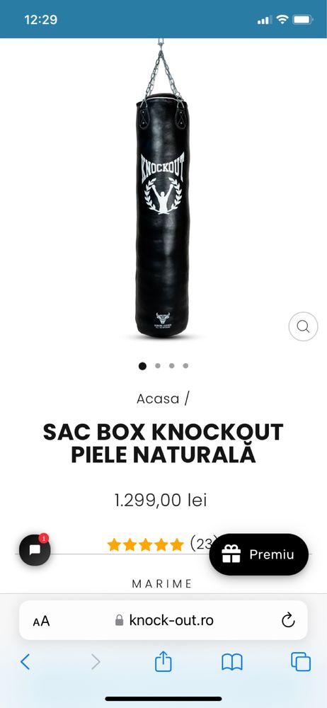 Sac de box cu suport