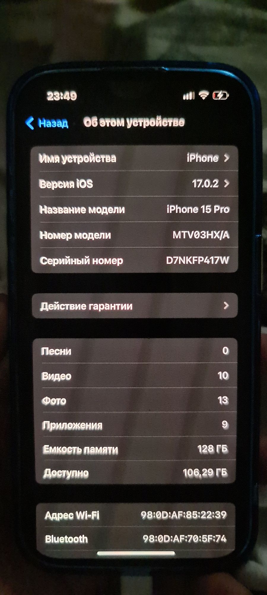 Айфон 15 про 128 гб