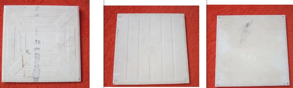 placa ceramica vintage,cu flori -3 buc.-Austria&Germania-cadou inedit