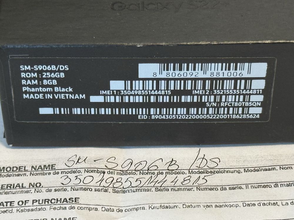 КАТО НОВ 256GB Samsung Galaxy S22 Plus Гаранция Technopolis 2024 S22+