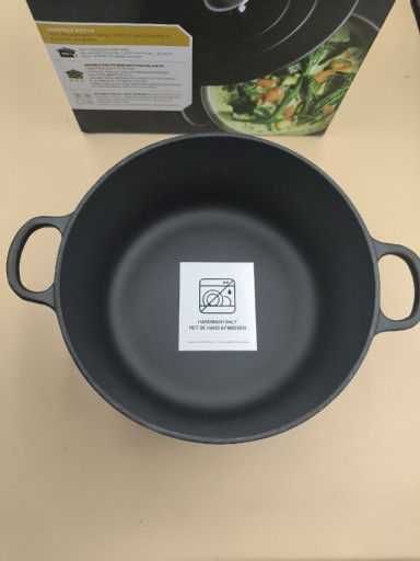 Cratita fonta Royal van Kempen 3.3L, 22cm, Cuptor pana la 260C,Negru