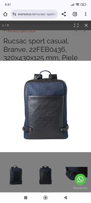 Rucsac BRANVE, Piele ecologica