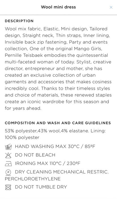 Чисто нова рокля Mango с етикет