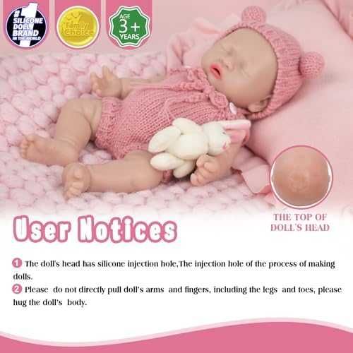 Ново Пълносиликоново бебе 8” – колекционерска кукла, перфектен подарък