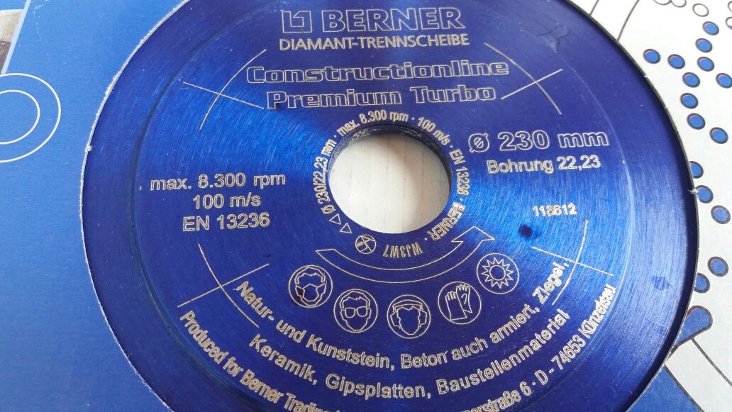 Berner disc diamantat 230 mm