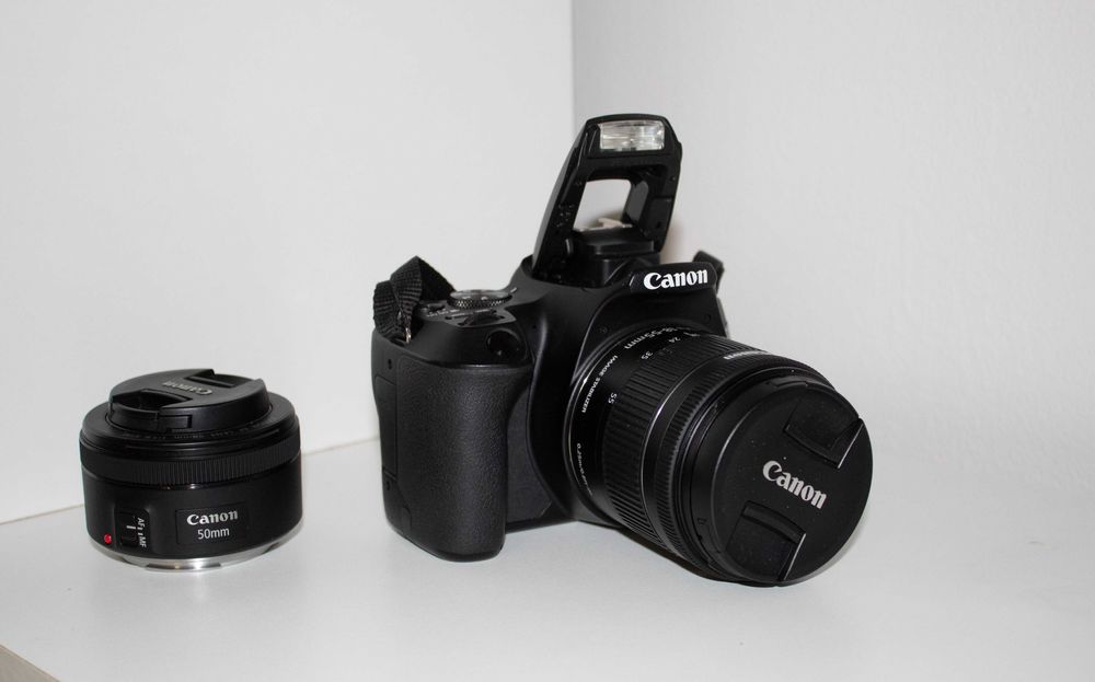 Canon EOS 250D с 2 обектива Canon EF-S 18-55mm+ EF 50mm f/1.8 STM