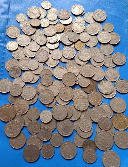 Стари български монети , стотинки 1962 и 1974
