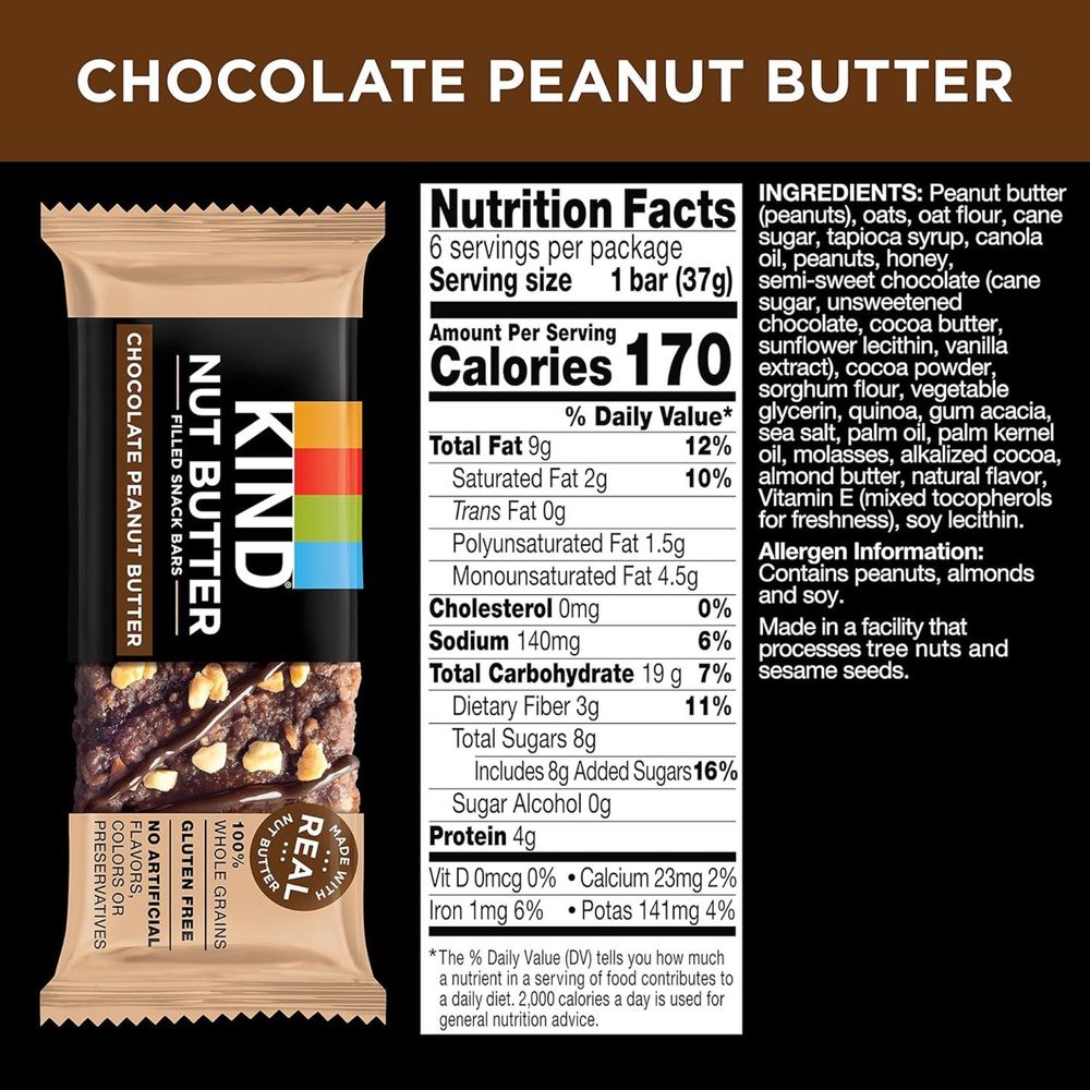 Kind Nur Butter Chocolate peanut Butter 6 bars