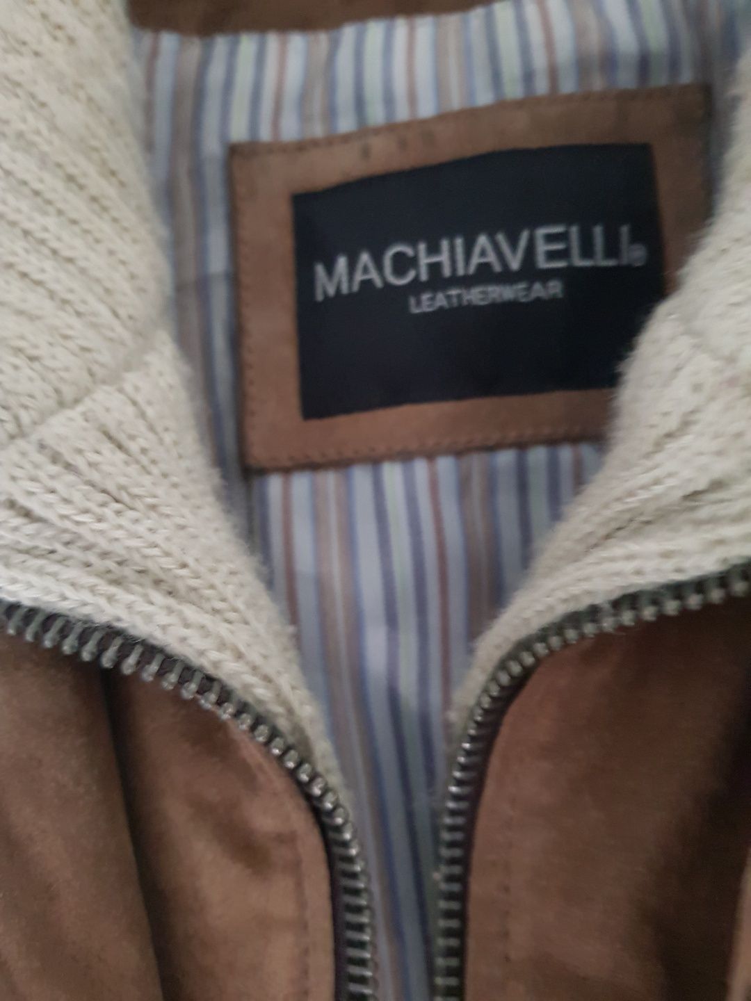 Jacheta piele Machiavelli nr 50 (L)cu 4 gulere interschimbabile