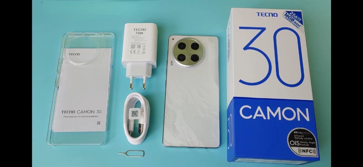 Смартфон TECNO CAMON 30 8 ГБ/256 ГБ белый